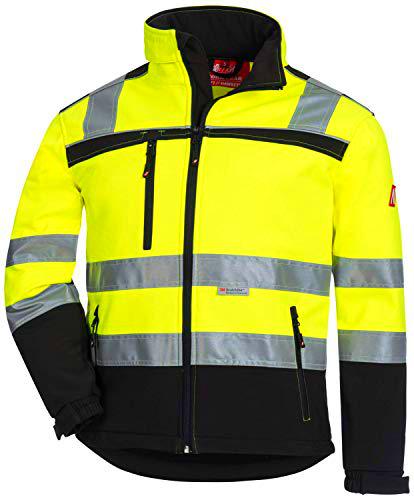 Nitras Motion Tex Viz Chaqueta de Alta Visibilidad | Chaqueta de Trabajo con 3M Reflectores | Cortavientos e Impermeable | 5XL