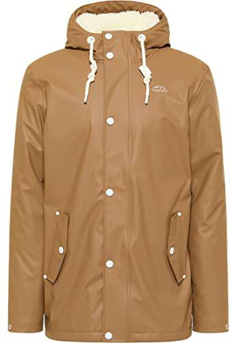 ICEBOUND Chubasquero Chaqueta para Lluvia, marrón, S para Hombre
