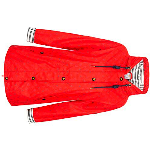 Ankerglut Damen Friesennerz Regenmantel Regenjacke mit Kapuze Wasserdicht Wetterfest Windbreaker Übergangsjacke #ankerglutzauber Chaqueta para Lluvia