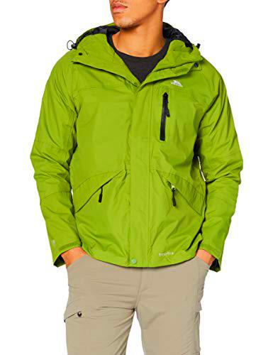 Trespass Corvo Chubasquero para Hombre, Color Verde