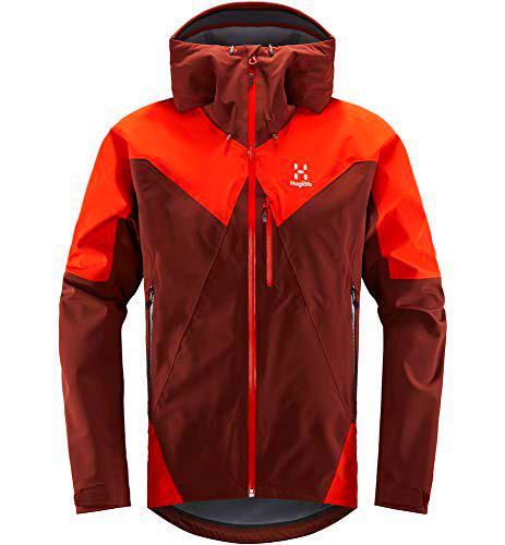 Haglöfs L.I.M Touring Proof Chaqueta, Hombre, Maroon Red/Habanero , S