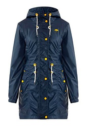 SCHMUDDELWEDDA Chubasquero, Color Gris Marino, XS para Mujer